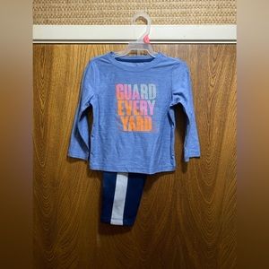 Athletics Works Toddler “Guard Every Yard” Long Sleeve Tee & Jogger Pant Set